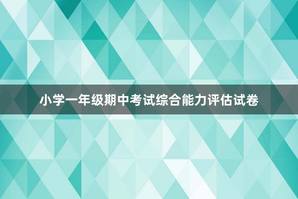 小学一年级期中考试综合能力评估试卷